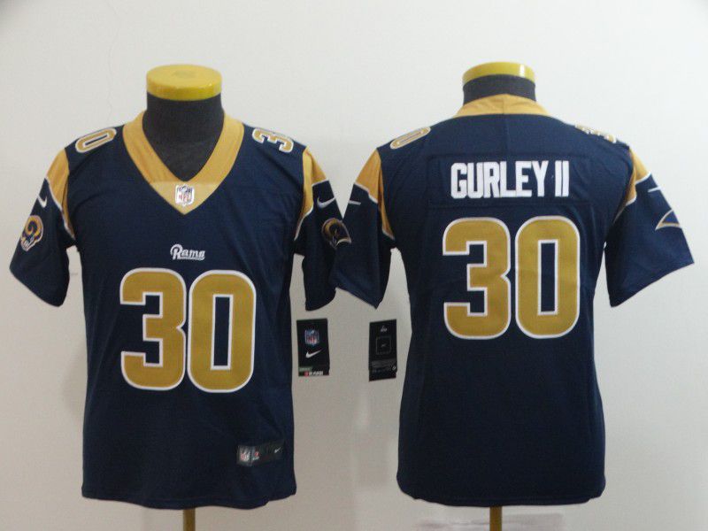 Youth Los Angeles Rams 30 Gurley ii Blue Nike Vapor Untouchable Limited Playe NFL Jerseys